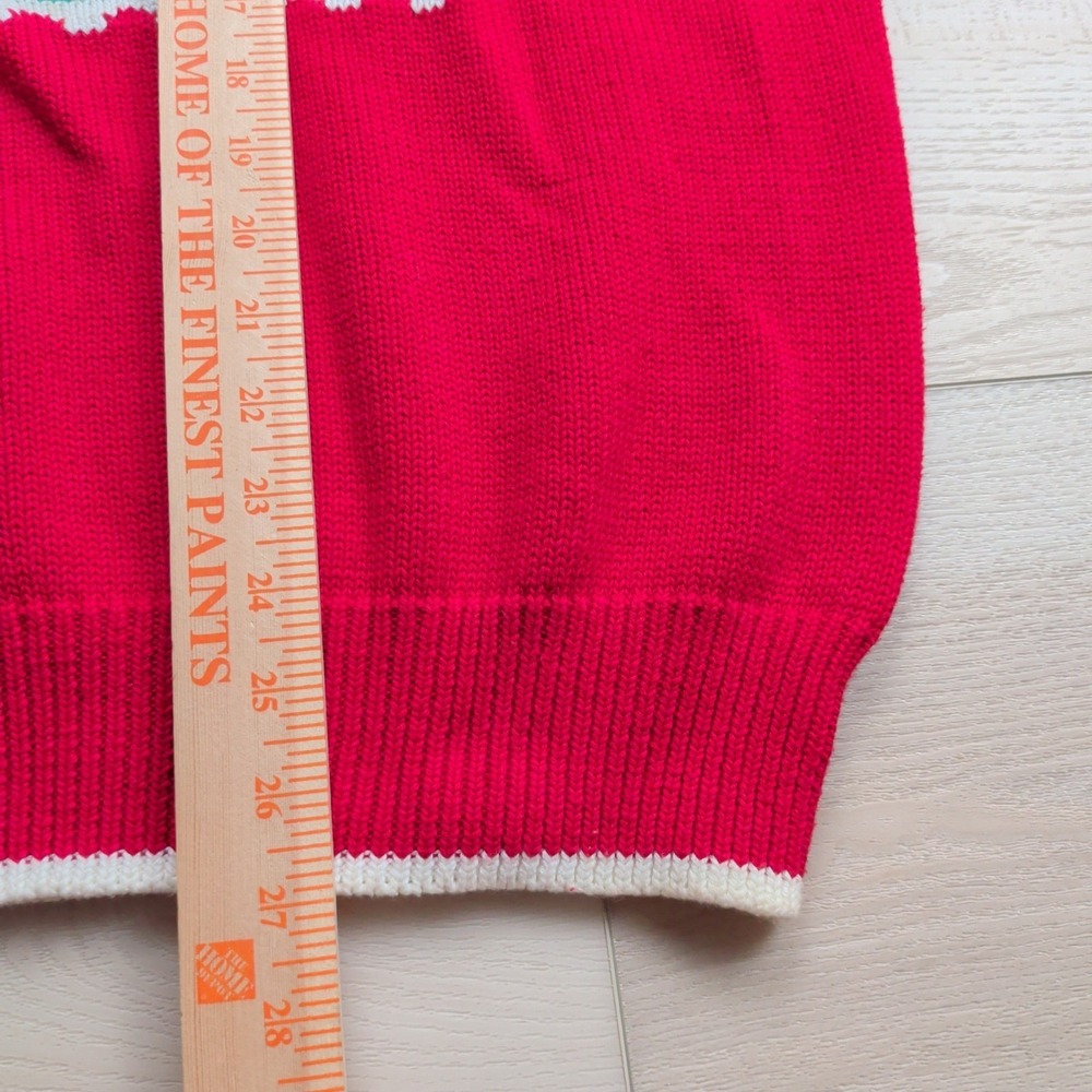 Vintage 90s‎ Cotton Traders Sweater Mens L Golf Postage Stamp Knit USA Americana - Picture 10 of 13